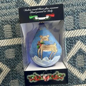Italian Mouth Blown Glass Ornament  Large